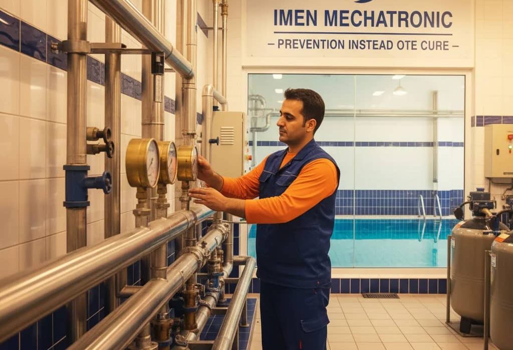 تعمیرات اضطراری موتورخانه استخر